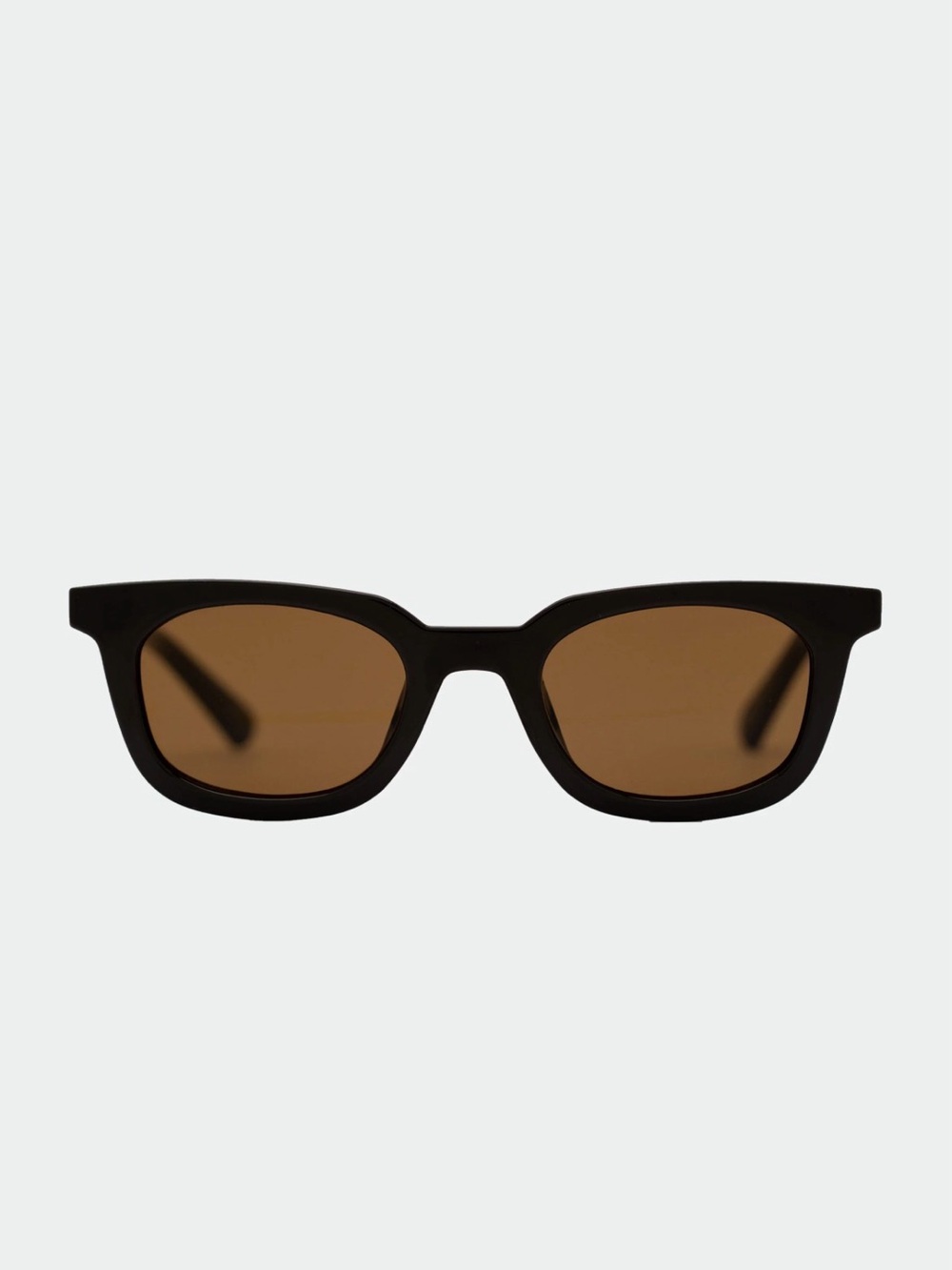 OTRA Classic Rectangle Women's Sunglasses in Black with Brown Lenses